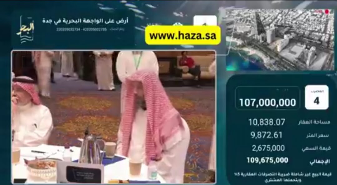 بسعر لا يقبله العقل والمنطق.. شاهد بكم تم بيع أجمل قطعة أرض على كورنيش جدة