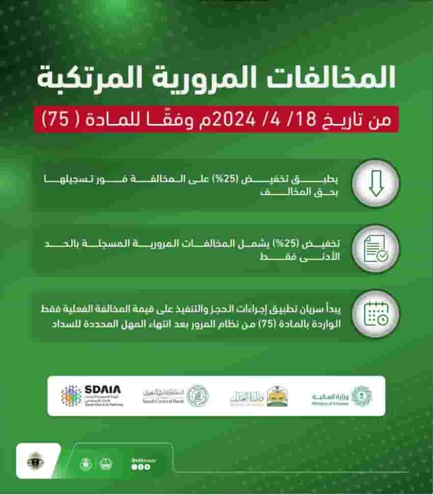 تخفيض المخالفات المرورية