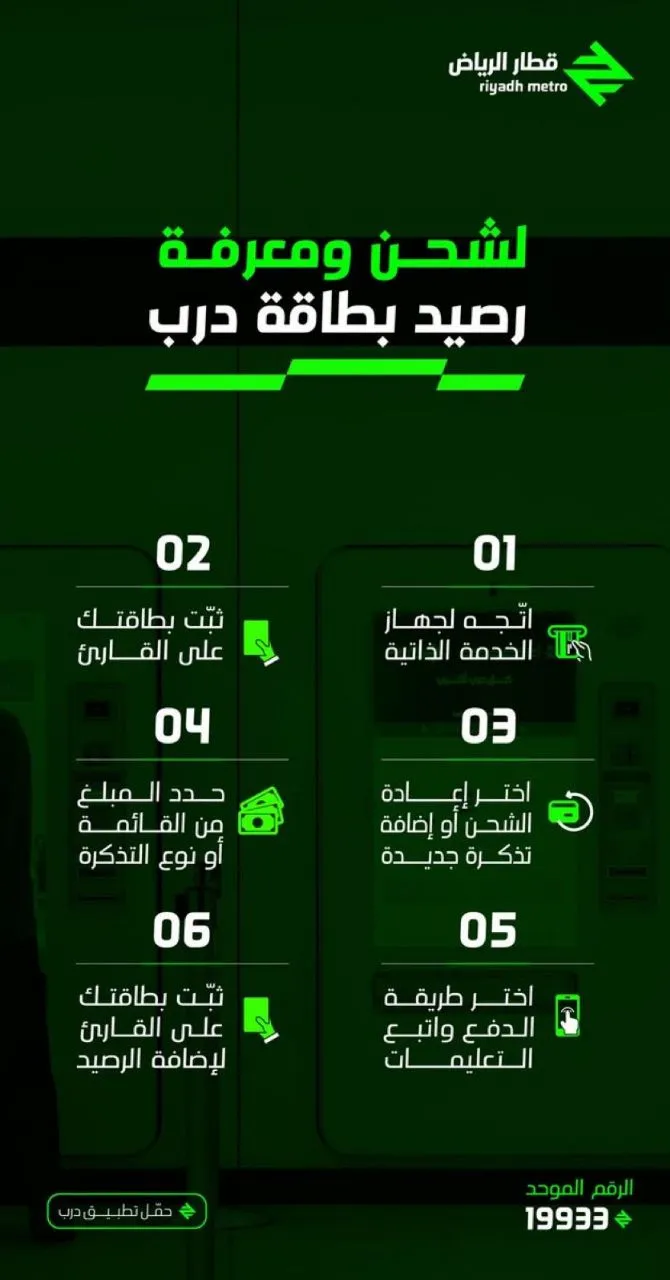 هل جربت شحن بطاقة درب بالطريقة الجديدة؟ قطار الرياض يسهل حياتك