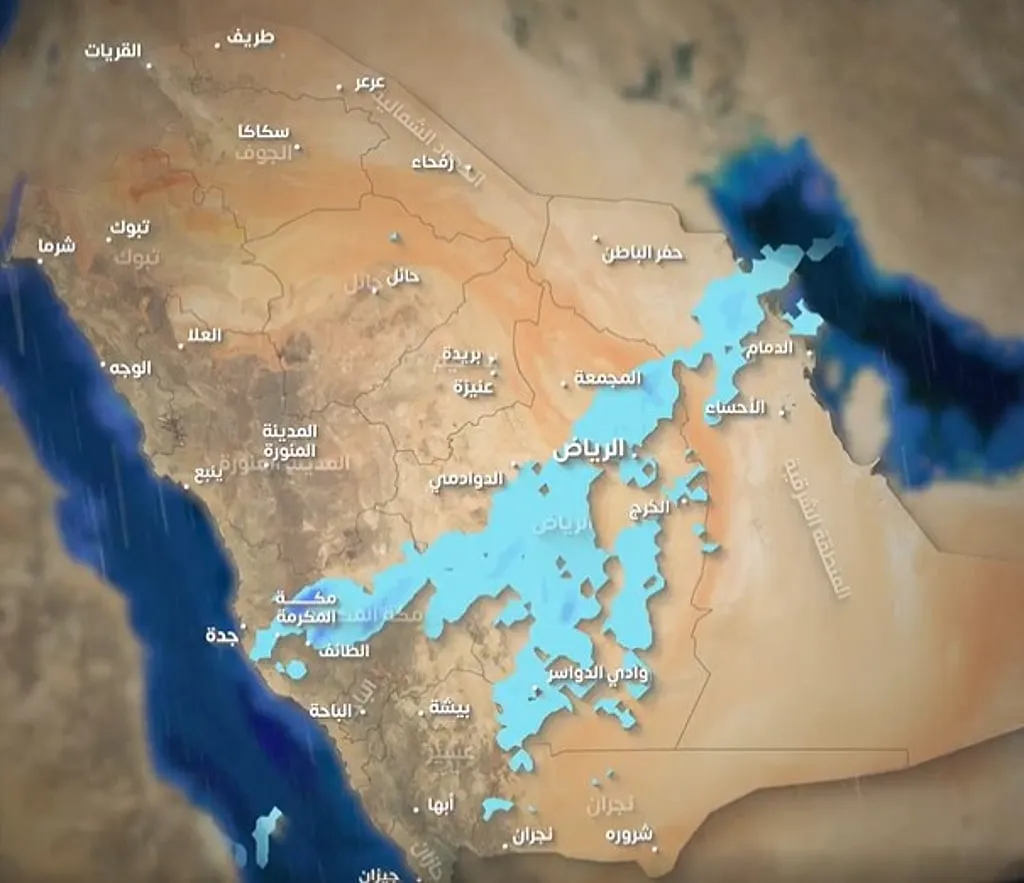 توقعات الأرصاد.. أمطار مرتقبة على معظم مناطق المملكة